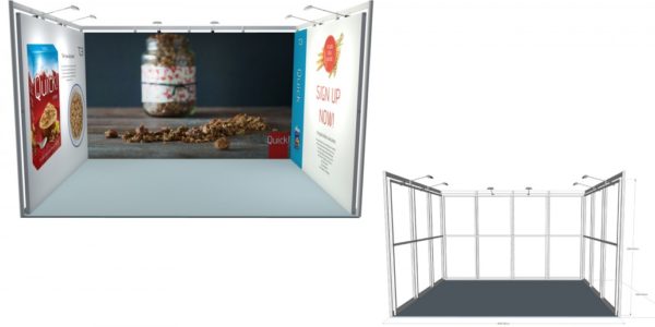 4×3 Stand Size: L:4000 x W:3000 x H:2360.5 SSK19