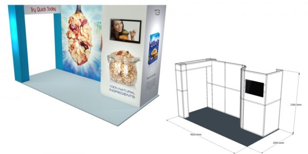 4×2 Stand Size: L:4000 x W:x2000 x H:2360.5mm SST29