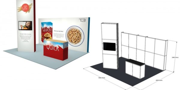 5×4 Stand Size: L:5000 x W:4000 x H:2483mm SST36