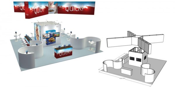 10×10 Stand Size: L:10000 x W:10000 x H:3463mm SST52